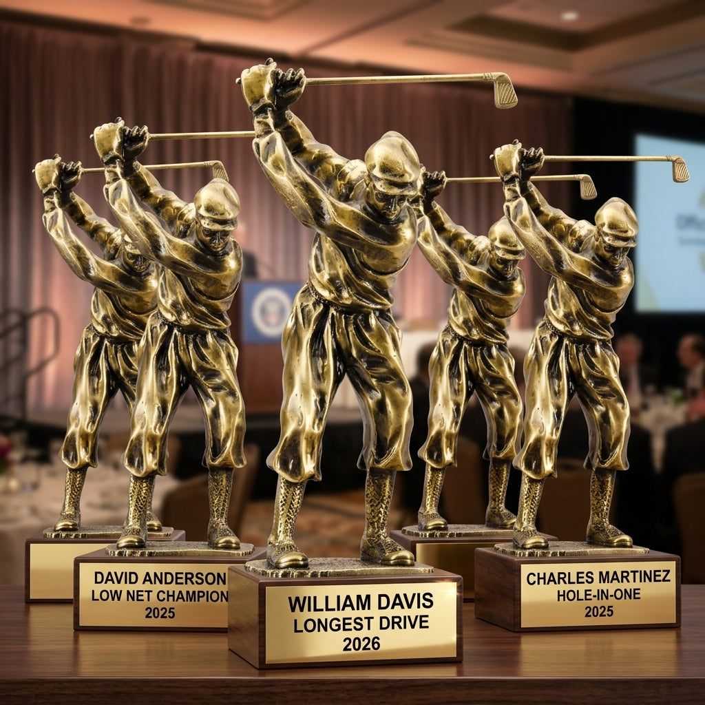 Golf Trophy Award | Personalized Golf Award | Custom Engraved Trophy | Golf Tournament Award | Champion Golfer Trophy | Golf Gift - View 6