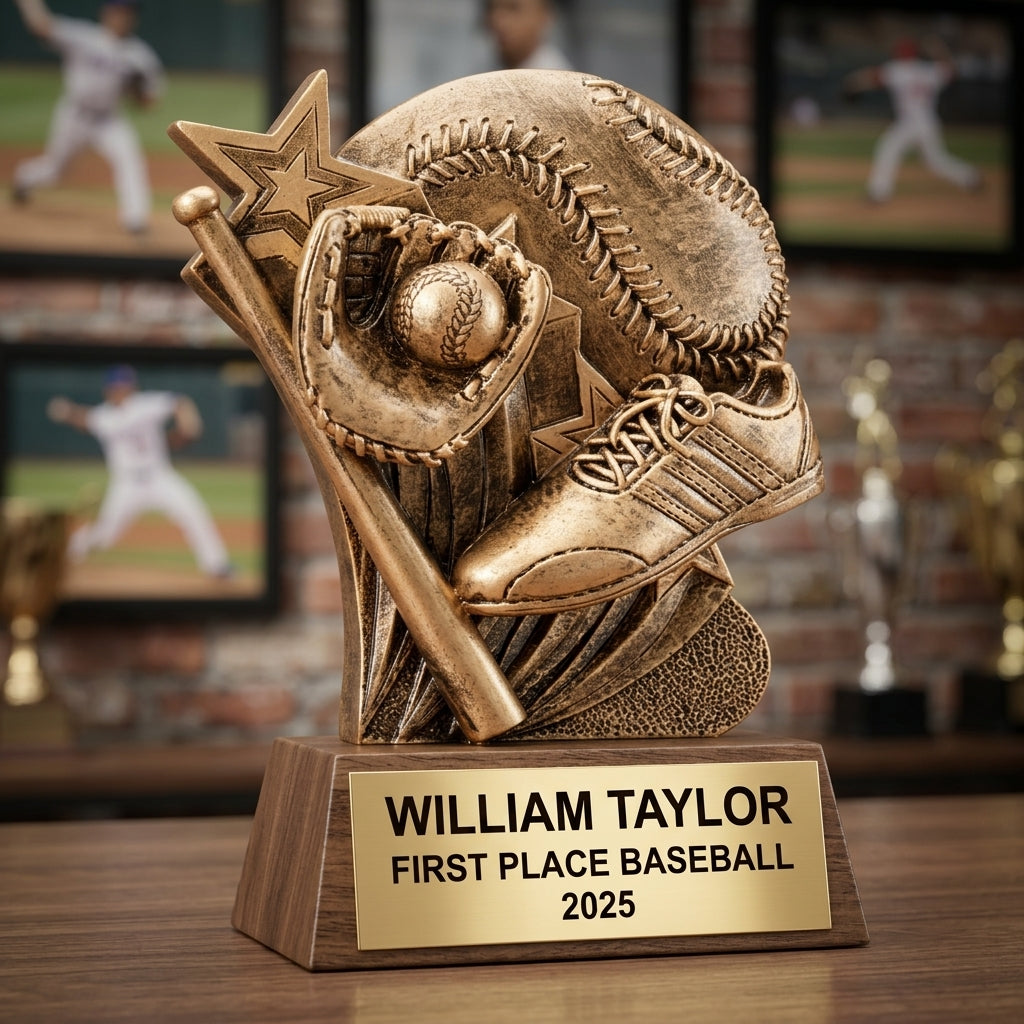Baseball Trophy Award | Personalized | Custom Engraved | Baseball MVP Award | Team Trophy | Baseball Gift | Personalized Baseball Award - View 3