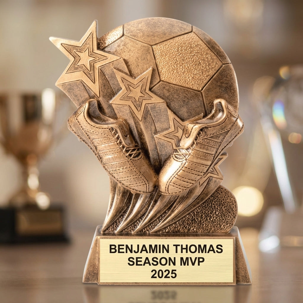 Soccer Trophy Award | Personalized | Custom Engraved | Soccer Gift | MVP | Team Award | Soccer Tournament | Personalized Trophy - View 4