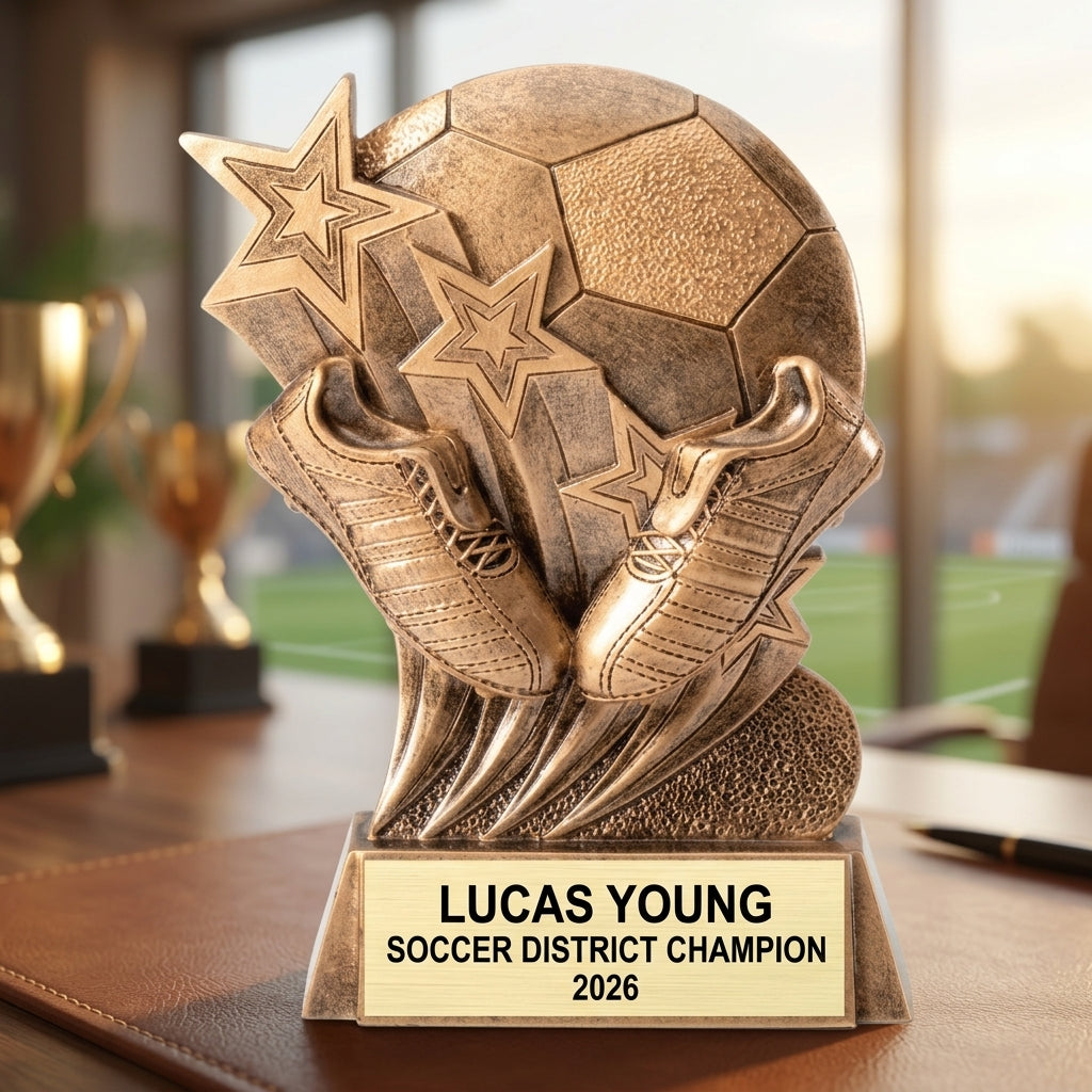 Soccer Trophy Award | Personalized | Custom Engraved | Soccer Gift | MVP | Team Award | Soccer Tournament | Personalized Trophy - View 5