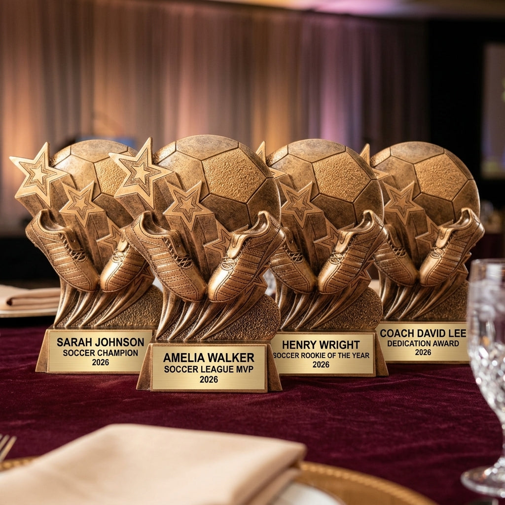 Soccer Trophy Award | Personalized | Custom Engraved | Soccer Gift | MVP | Team Award | Soccer Tournament | Personalized Trophy - View 6