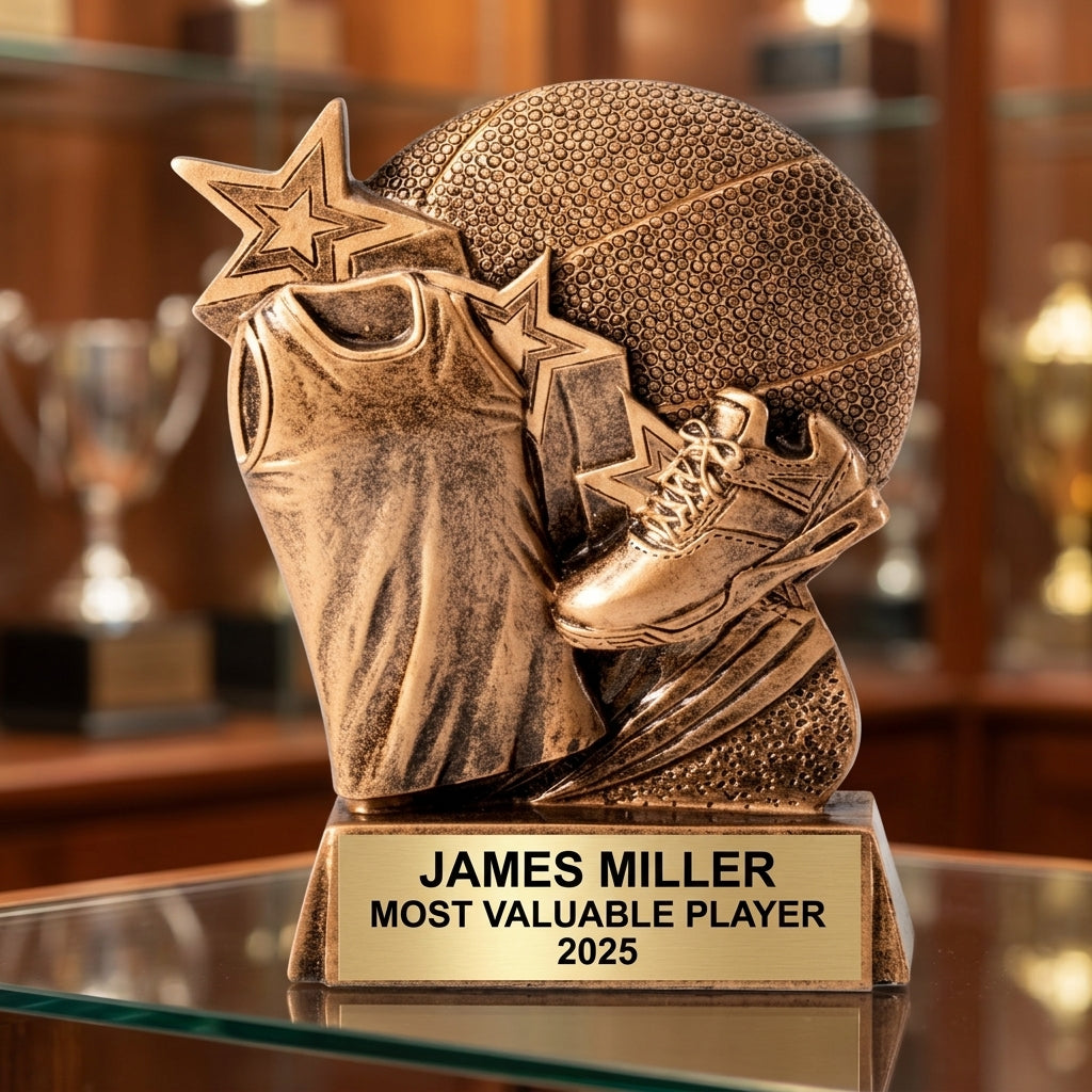 Sports Trophy Award | Personalized | Custom Engraved | Team Award | Achievement Trophy | Sports Gift | Champion Award | Custom Name Plate - View 1