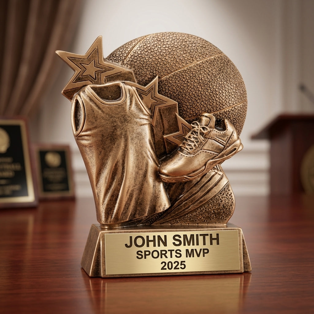 Sports Trophy Award | Personalized | Custom Engraved | Team Award | Achievement Trophy | Sports Gift | Champion Award | Custom Name Plate - View 2