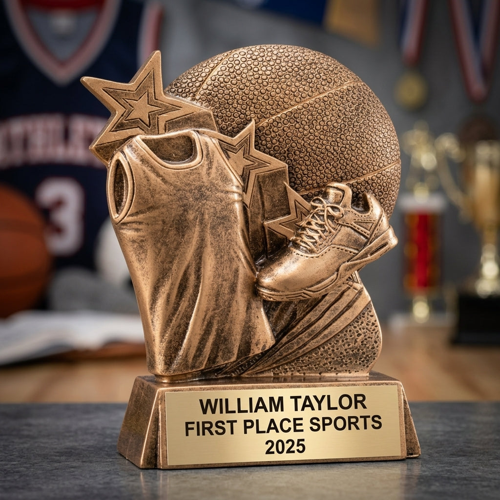 Sports Trophy Award | Personalized | Custom Engraved | Team Award | Achievement Trophy | Sports Gift | Champion Award | Custom Name Plate - View 3