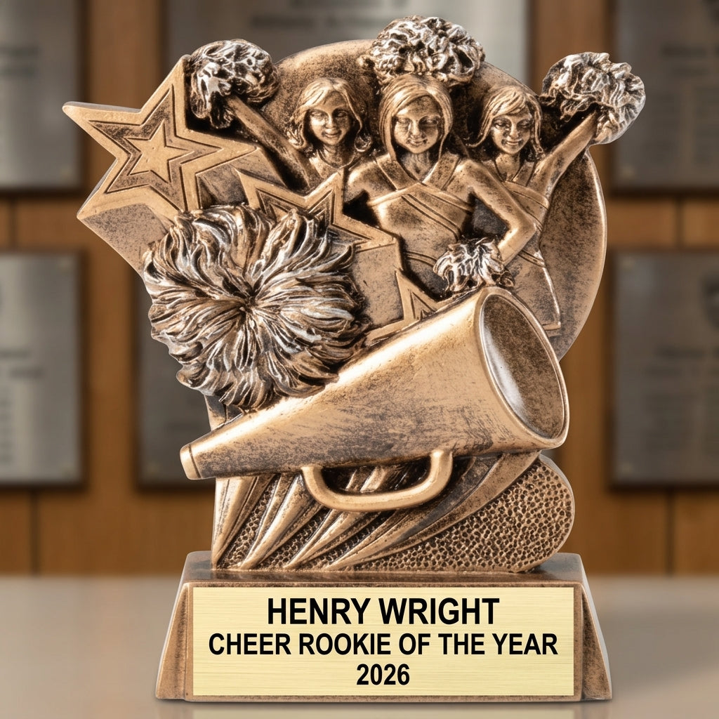 Cheer Award Trophy | Personalized | Custom Engraved | Cheerleading Gift | Team Awards | Cheer Coach Gift - View 3