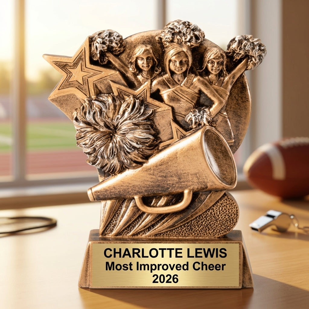 Cheer Award Trophy | Personalized | Custom Engraved | Cheerleading Gift | Team Awards | Cheer Coach Gift - View 5