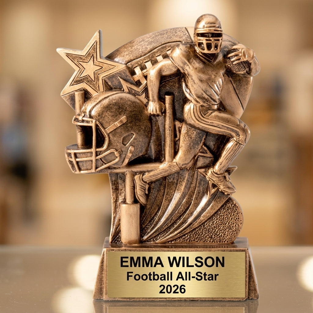 Football Trophy Award | Personalized | Custom Engraved | Football Award | Football Gift | Personalized Football Trophy - View 1