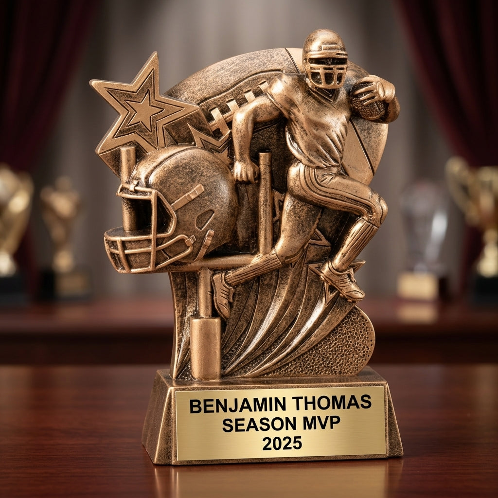 Football Trophy Award | Personalized | Custom Engraved | Football Award | Football Gift | Personalized Football Trophy - View 2