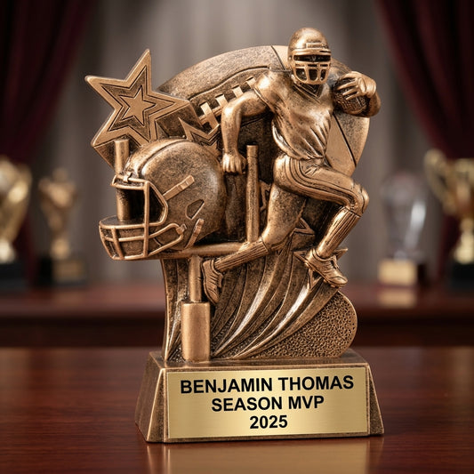 Football Trophy Award | Personalized | Custom Engraved | Football Award | Football Gift | Personalized Football Trophy - View 2