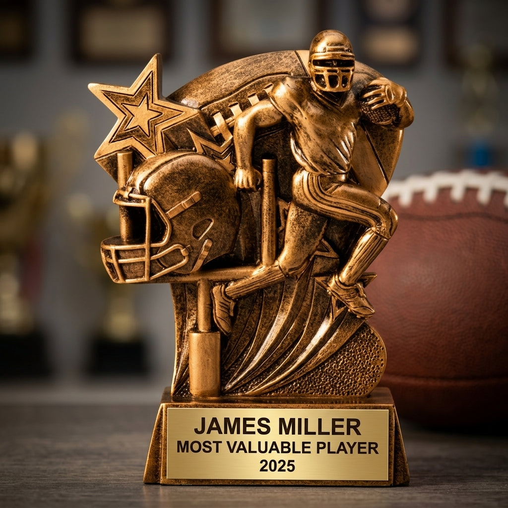 Football Trophy Award | Personalized | Custom Engraved | Football Award | Football Gift | Personalized Football Trophy - View 3