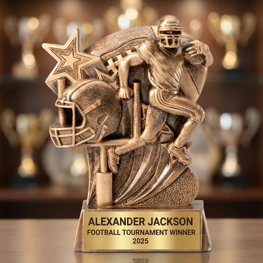 Football Trophy Award | Personalized | Custom Engraved | Football Award | Football Gift | Personalized Football Trophy - View 4