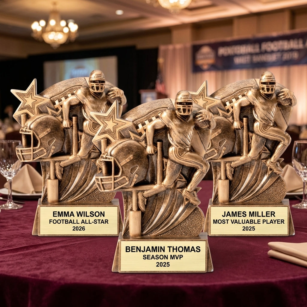 Football Trophy Award | Personalized | Custom Engraved | Football Award | Football Gift | Personalized Football Trophy - View 6
