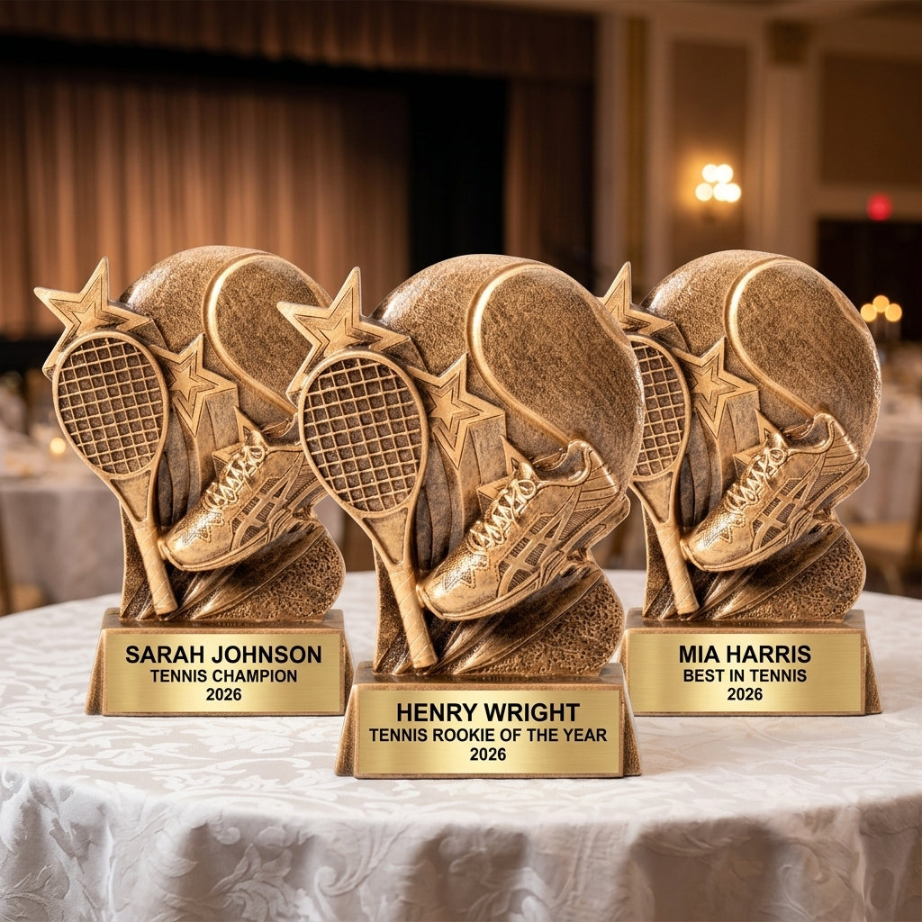 Tennis Trophy Award | Personalized Gift | Custom Engraved Tennis Trophy | Champion Award | Tennis Gifts | Award for Tennis Players - View 6
