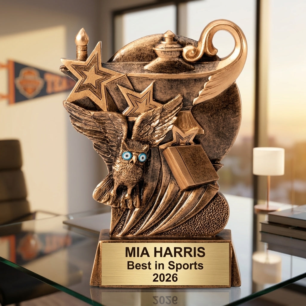 Sports Trophy Award | Personalized | Custom Engraved | Team Award | Sports Gift | End of Season | Championship | Wood Unlimited - View 5