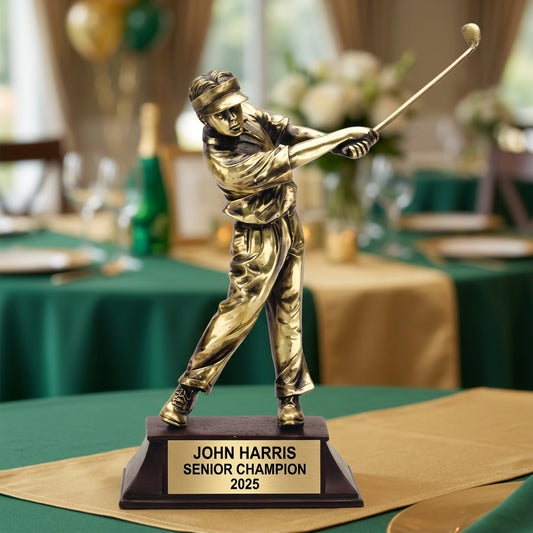 Golf Award Trophy | Personalized | Custom Engraved | Golf Tournament Trophy | Hole-in-One Award | Golf Gift | Personalized Golf Trophy - View 2