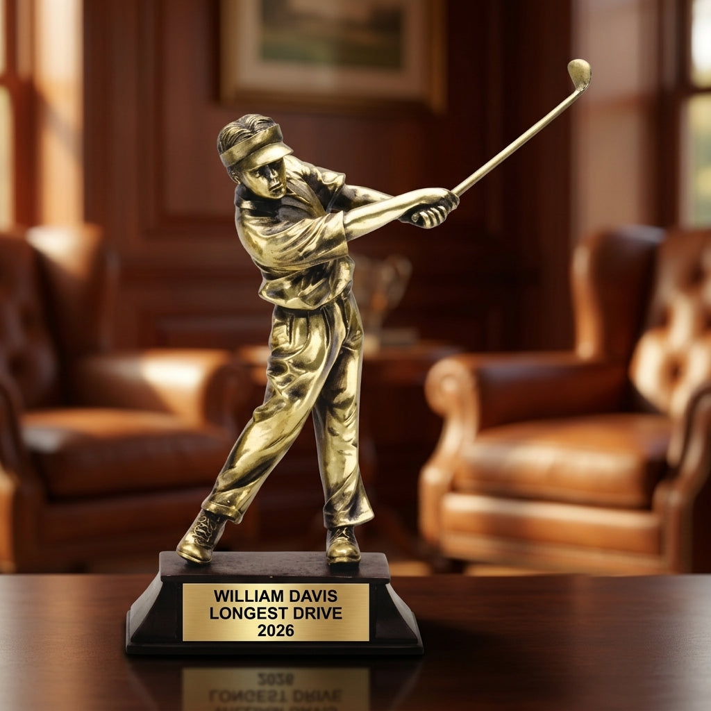 Golf Award Trophy | Personalized | Custom Engraved | Golf Tournament Trophy | Hole-in-One Award | Golf Gift | Personalized Golf Trophy - View 4