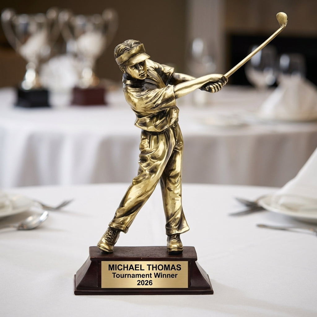 Golf Award Trophy | Personalized | Custom Engraved | Golf Tournament Trophy | Hole-in-One Award | Golf Gift | Personalized Golf Trophy - View 5