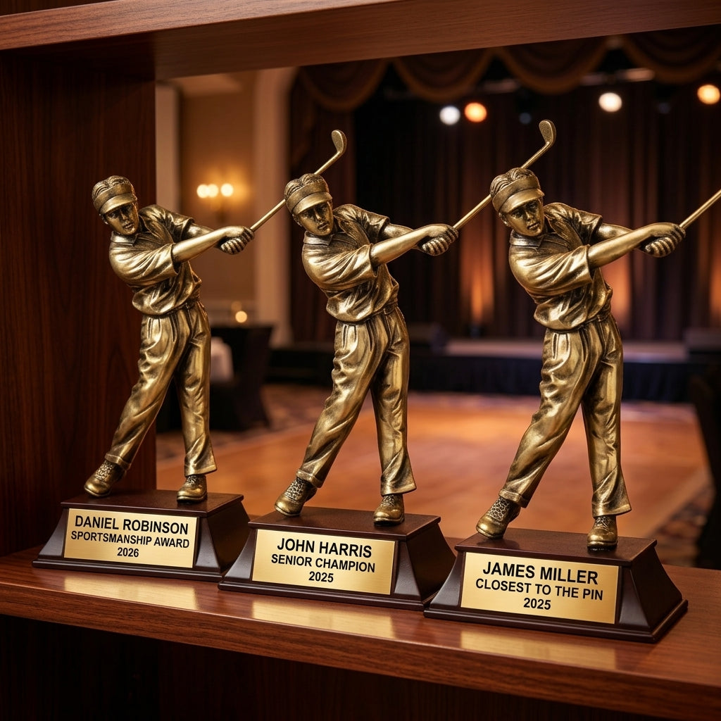Golf Award Trophy | Personalized | Custom Engraved | Golf Tournament Trophy | Hole-in-One Award | Golf Gift | Personalized Golf Trophy - View 6