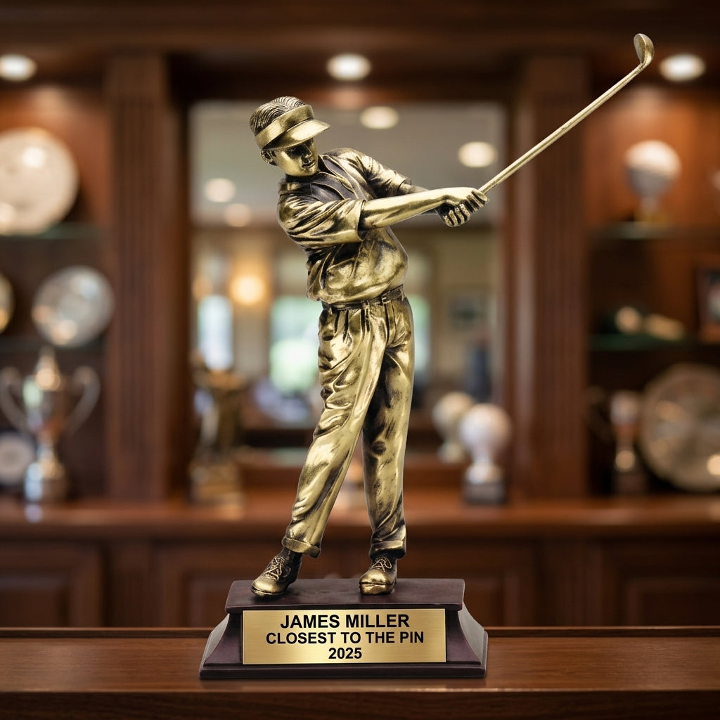 Personalized | Golf Award | Custom Engraved | Golf Trophy | Personalized Award | Female Golfer | Tournament Prize | Closest Pin - View 1