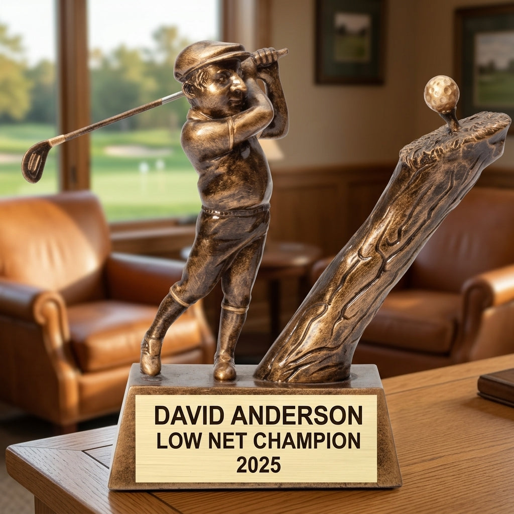 Personalized | Golf Award | Custom Engraved | Golf Trophy | Engraved Golfer | Closest Pin | Custom Award | Tournament Prize | Resin Golf - View 4