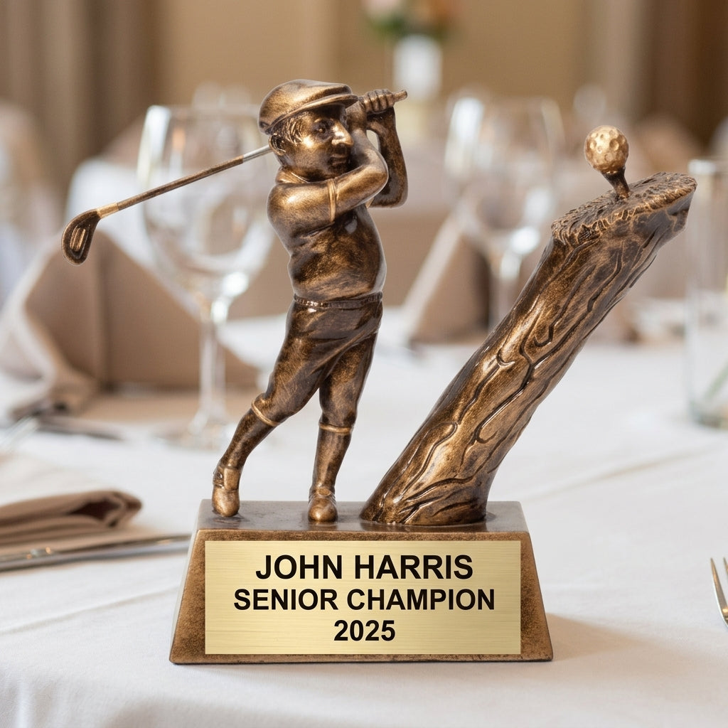 Personalized | Golf Award | Custom Engraved | Golf Trophy | Engraved Golfer | Closest Pin | Custom Award | Tournament Prize | Resin Golf - View 5
