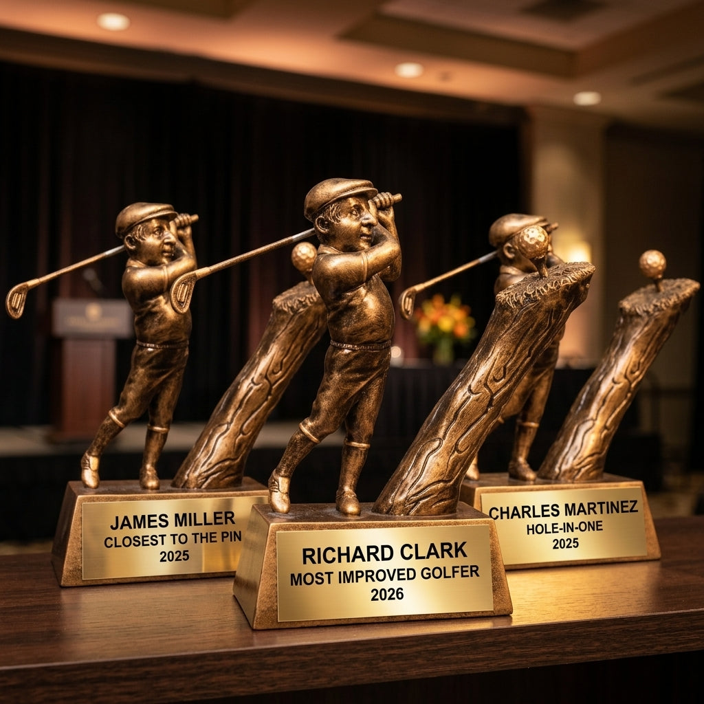 Personalized | Golf Award | Custom Engraved | Golf Trophy | Engraved Golfer | Closest Pin | Custom Award | Tournament Prize | Resin Golf - View 6
