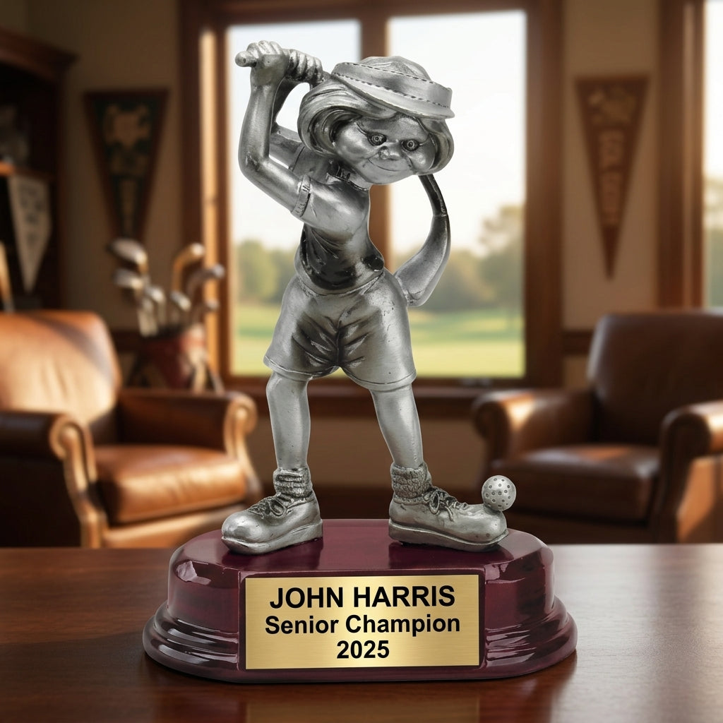 Personalized Golf Award Trophy | Custom Engraved Golfer | Golf Tournament Prize | Funny Golf Gift - View 4