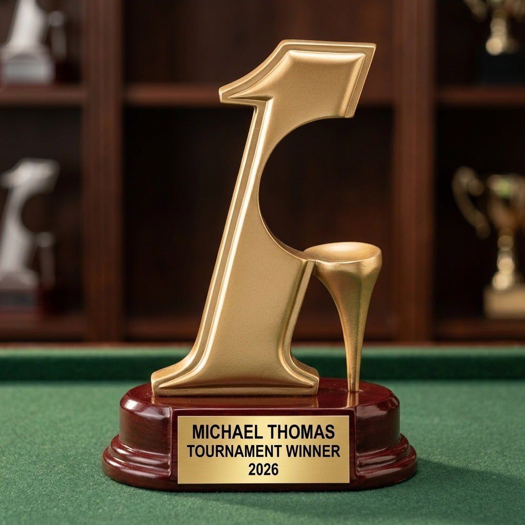 Golf Award Trophy | Personalized Hole In One | Custom Engraved | Golf Tournament Champion | Gift for Golfer - View 1