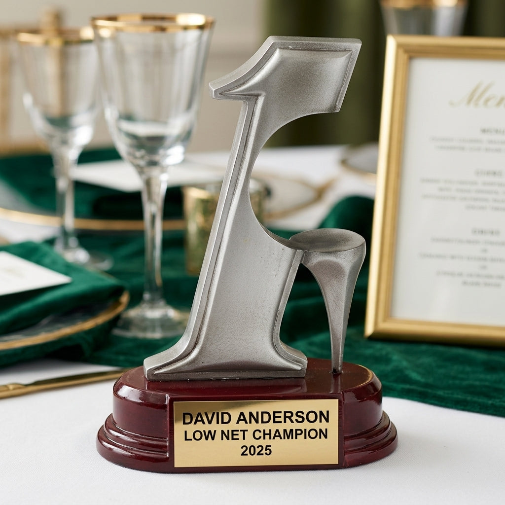 Golf Award Trophy | Personalized Hole In One | Custom Engraved | Golf Tournament Champion | Gift for Golfer - View 2