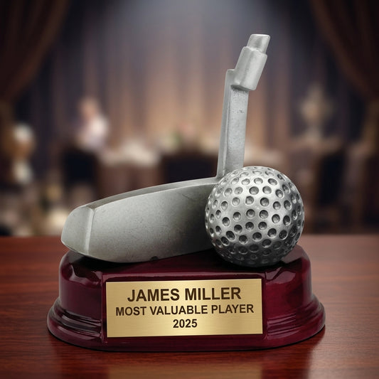 Sports Award Trophy | Personalized Golf Putter | Custom Engraved Name Plate | Tournament Gift | Team Trophy - View 2