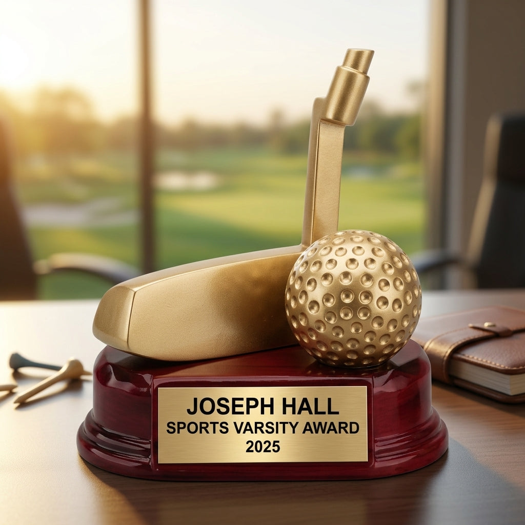 Sports Award Trophy | Personalized Golf Putter | Custom Engraved Name Plate | Tournament Gift | Team Trophy - View 5
