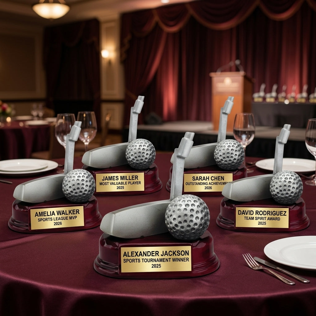 Sports Award Trophy | Personalized Golf Putter | Custom Engraved Name Plate | Tournament Gift | Team Trophy - View 6