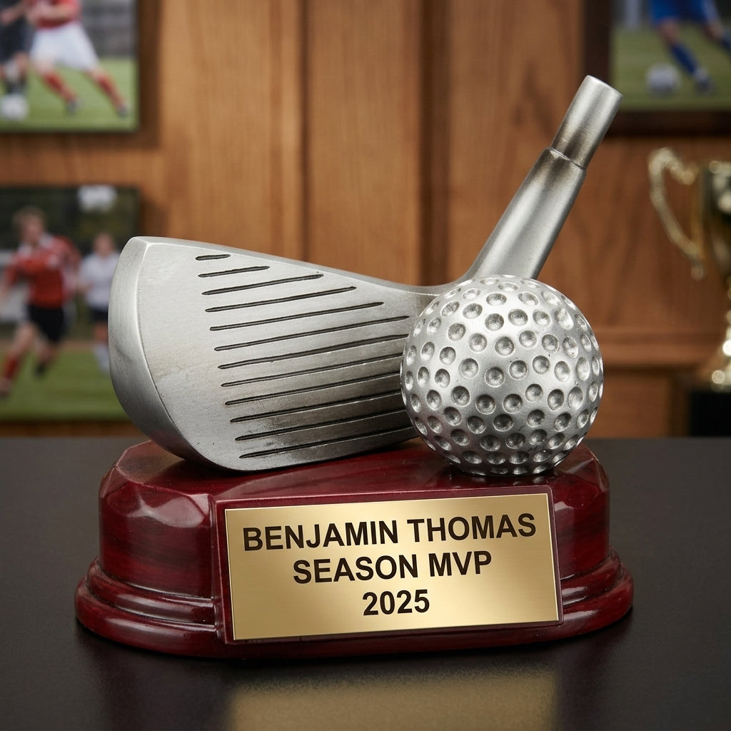 Sports Award Trophy - Personalized Golf Wedge - Custom Engraved - Team Gift - Award Ceremony - Tourn - size comparison