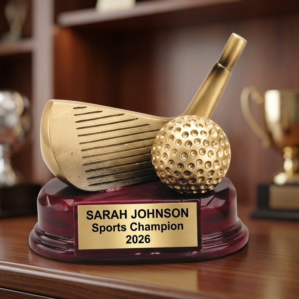 Sports Award Trophy - Personalized Golf Wedge - Custom Engraved - Team Gift - Award Ceremony - Tourn - packaging