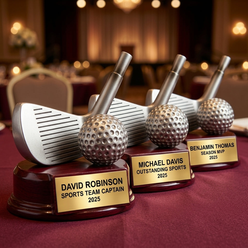 Sports Award Trophy - Personalized Golf Wedge - Custom Engraved - Team Gift - Award Ceremony - Tourn - in use
