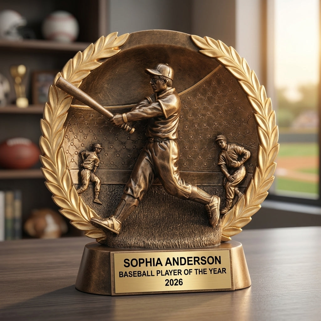 Baseball Award Trophy | Personalized Baseball Gift | Custom Engraved Baseball | MVP Award | Baseball Team Trophy | Baseball Gifts - View 5