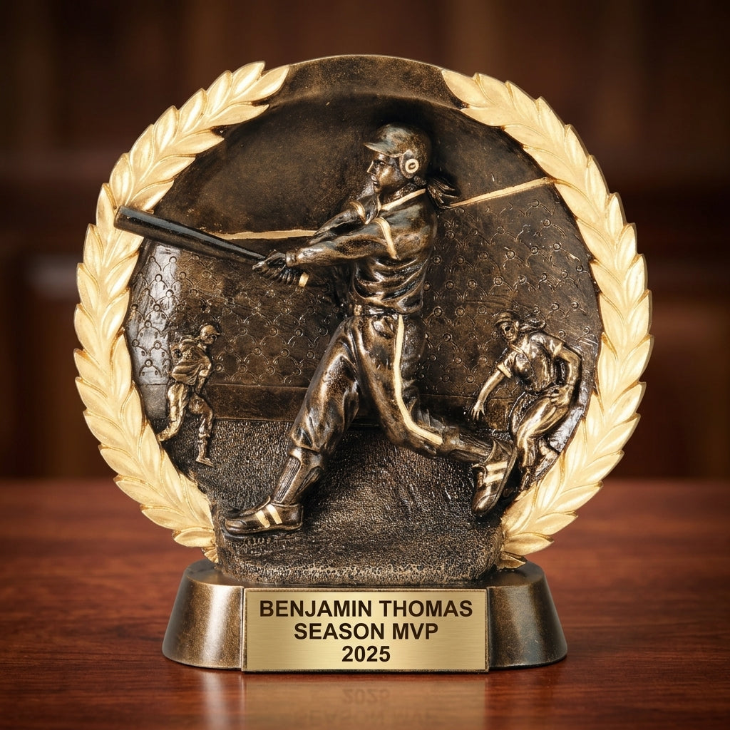 Softball Award Trophy | Personalized | Custom Engraved | MVP | Team Gift | Softball Gifts | All Star | Wood Unlimited - View 2