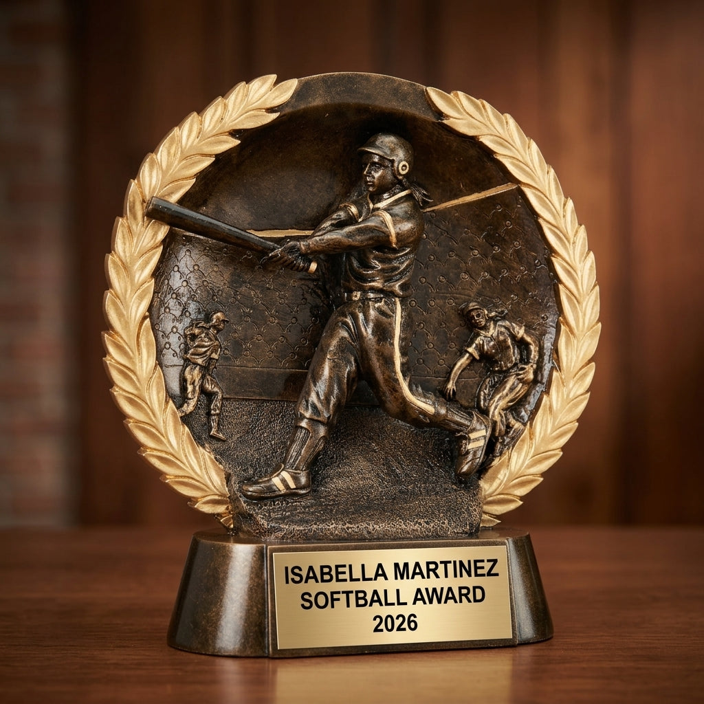 Softball Award Trophy | Personalized | Custom Engraved | MVP | Team Gift | Softball Gifts | All Star | Wood Unlimited - View 3