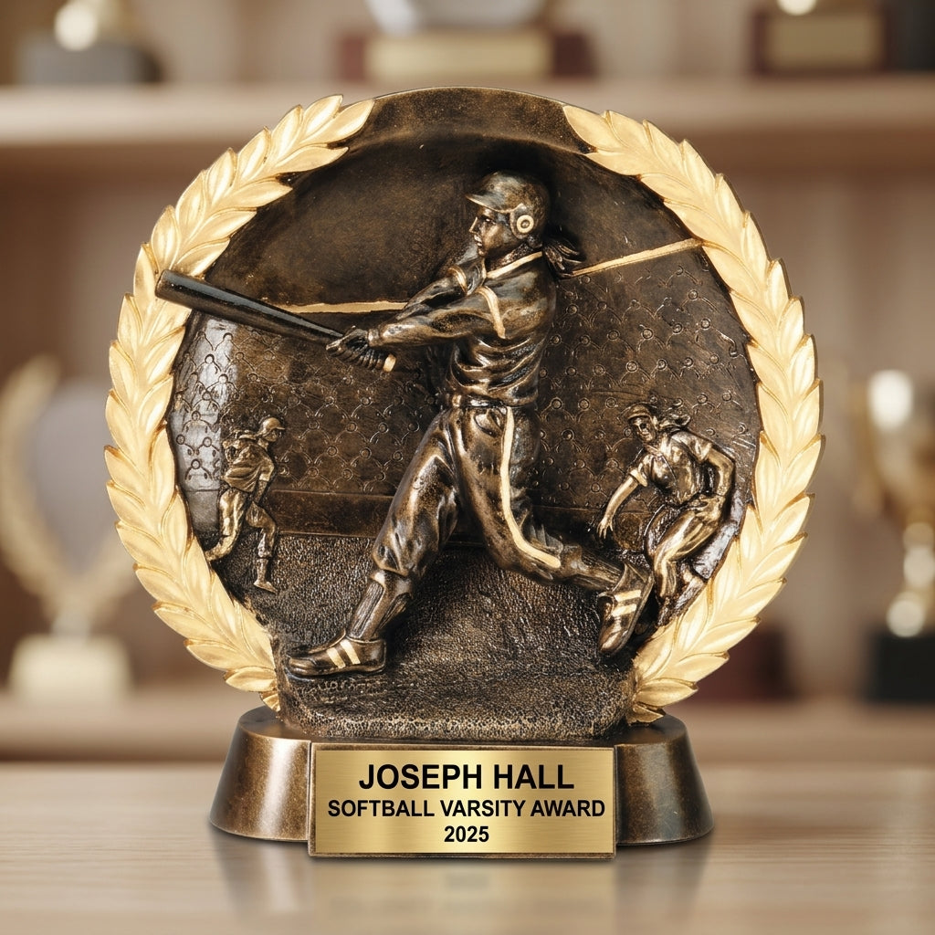 Softball Award Trophy | Personalized | Custom Engraved | MVP | Team Gift | Softball Gifts | All Star | Wood Unlimited - View 4