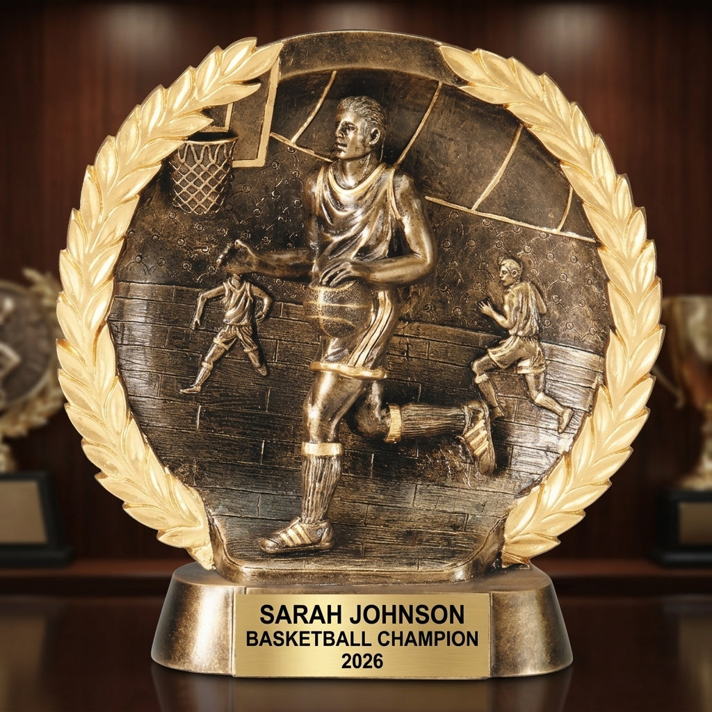 Basketball Award Trophy | Personalized | Custom Engraved | Basketball Gift | Sports Award | Team Trophy - View 1