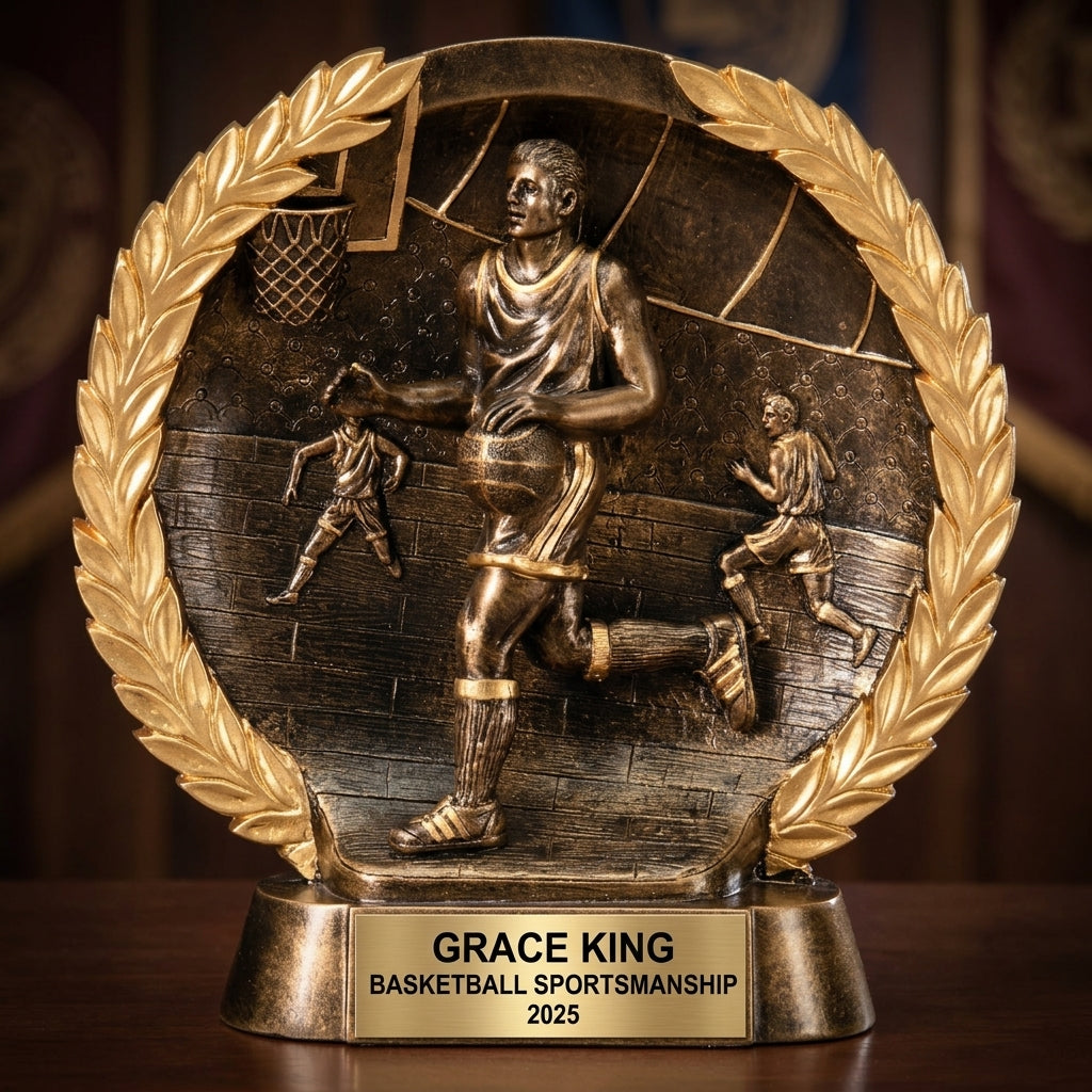 Basketball Award Trophy | Personalized | Custom Engraved | Basketball Gift | Sports Award | Team Trophy - View 3
