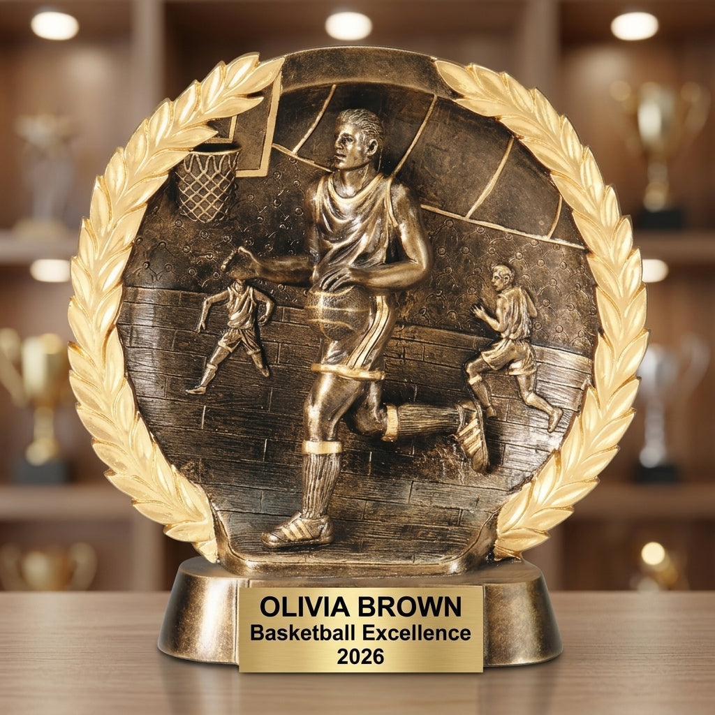 Basketball Award Trophy | Personalized | Custom Engraved | Basketball Gift | Sports Award | Team Trophy - View 4