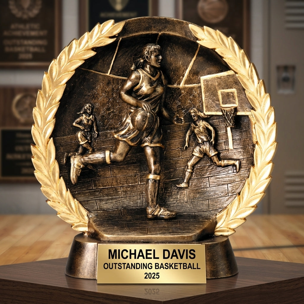 Basketball Award Trophy | Personalized | Custom Engraved | Team Trophy | Basketball Gift | Award Ceremony - View 3