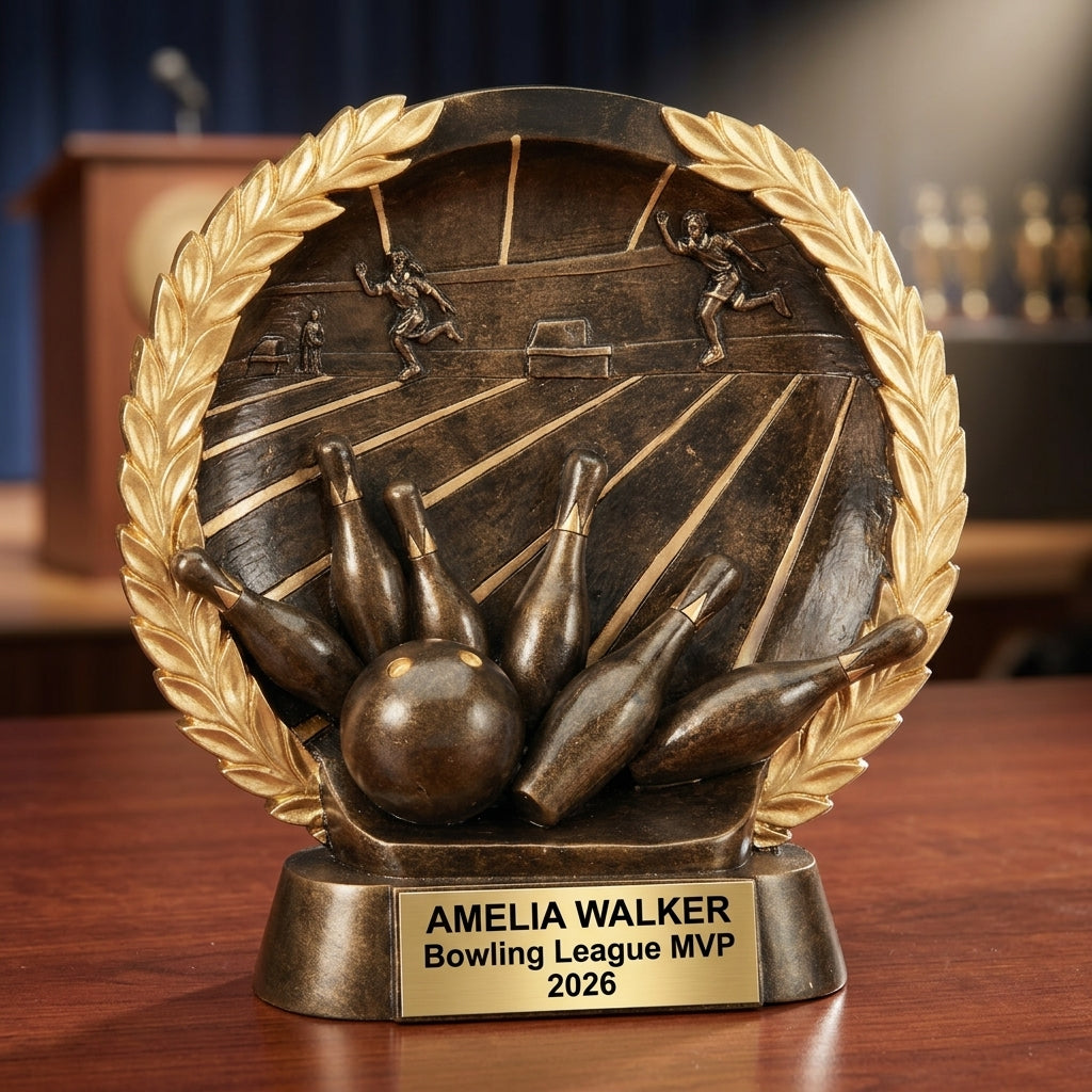 Bowling Award Trophy | Personalized | Custom Engraved | Bowling Gift | Team Award | Tournament Trophy | Bowling League Award - View 2