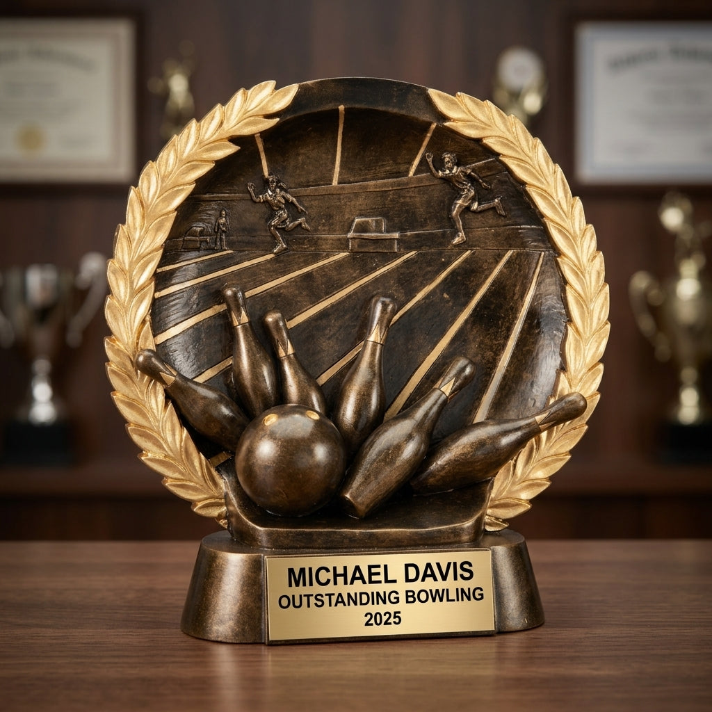 Bowling Award Trophy | Personalized | Custom Engraved | Bowling Gift | Team Award | Tournament Trophy | Bowling League Award - View 3