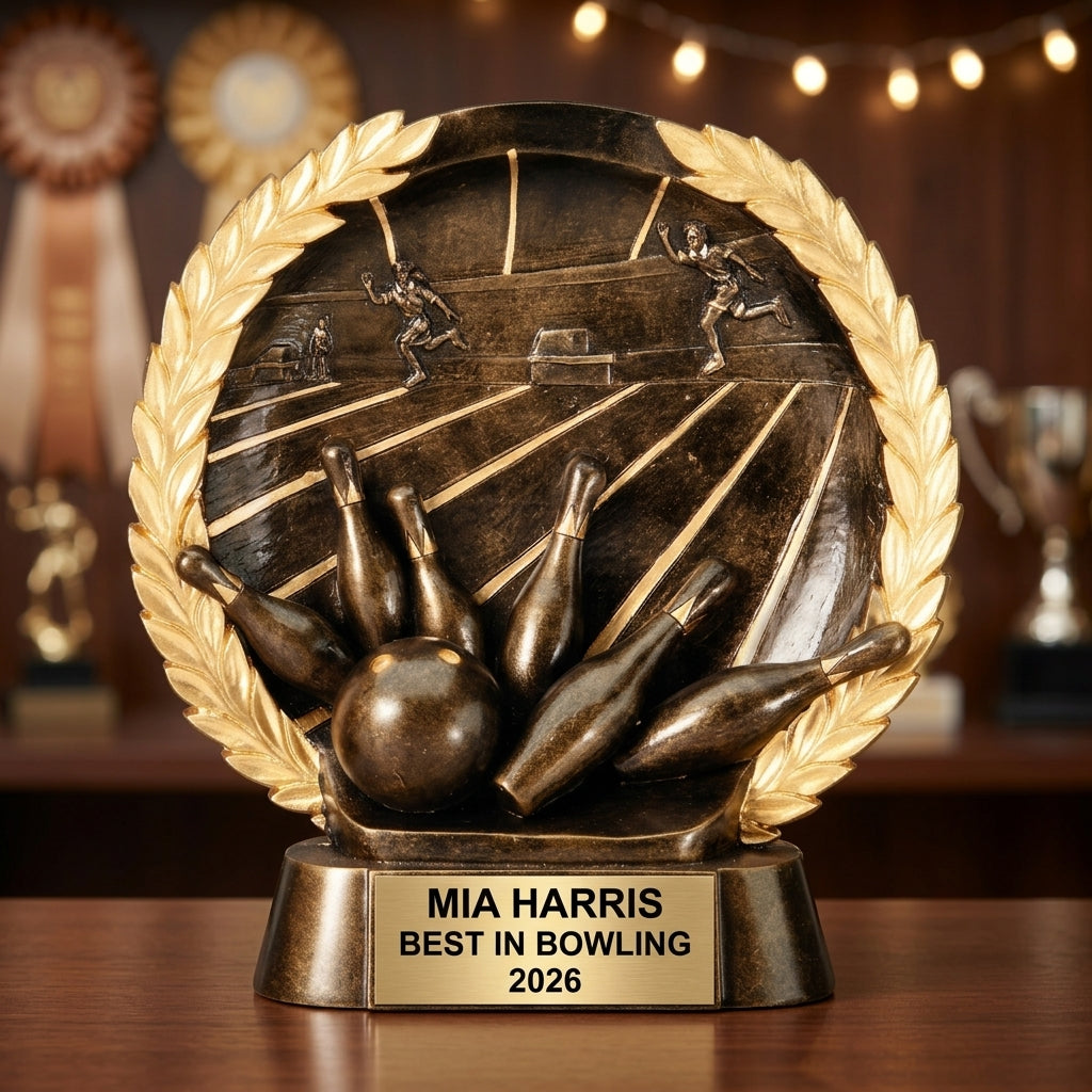 Bowling Award Trophy | Personalized | Custom Engraved | Bowling Gift | Team Award | Tournament Trophy | Bowling League Award - View 4
