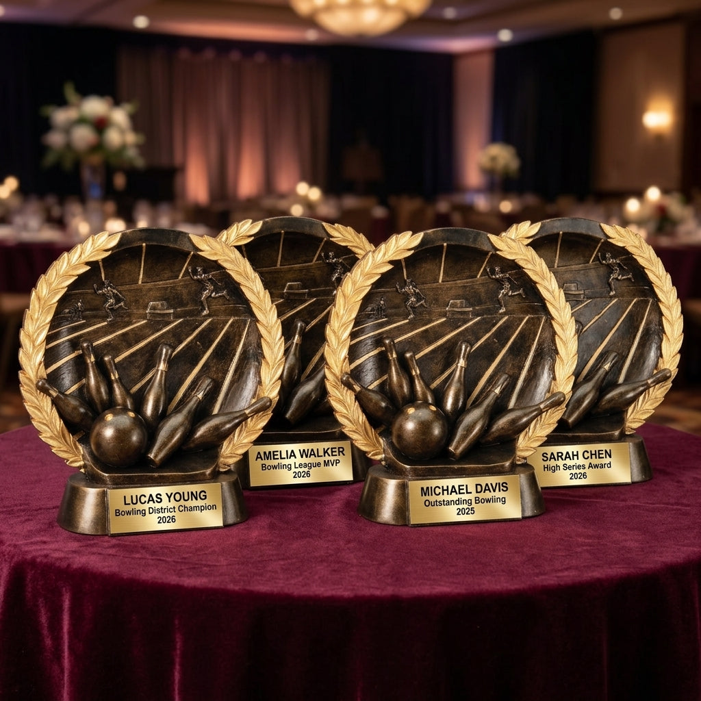 Bowling Award Trophy | Personalized | Custom Engraved | Bowling Gift | Team Award | Tournament Trophy | Bowling League Award - View 6