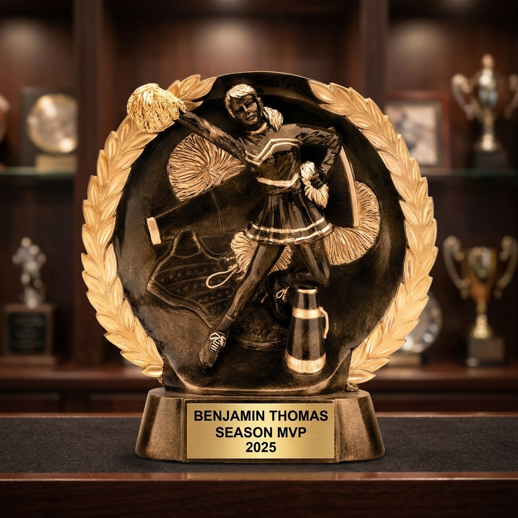Cheer Award Trophy | Personalized | Custom Engraved | Cheerleading Trophy | Cheer Gifts | Team Award | Cheerleader Trophy - View 1