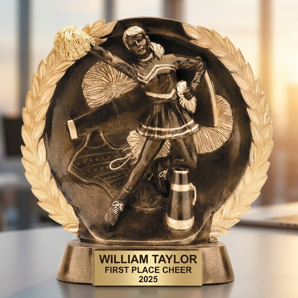 Cheer Award Trophy | Personalized | Custom Engraved | Cheerleading Trophy | Cheer Gifts | Team Award | Cheerleader Trophy - View 5