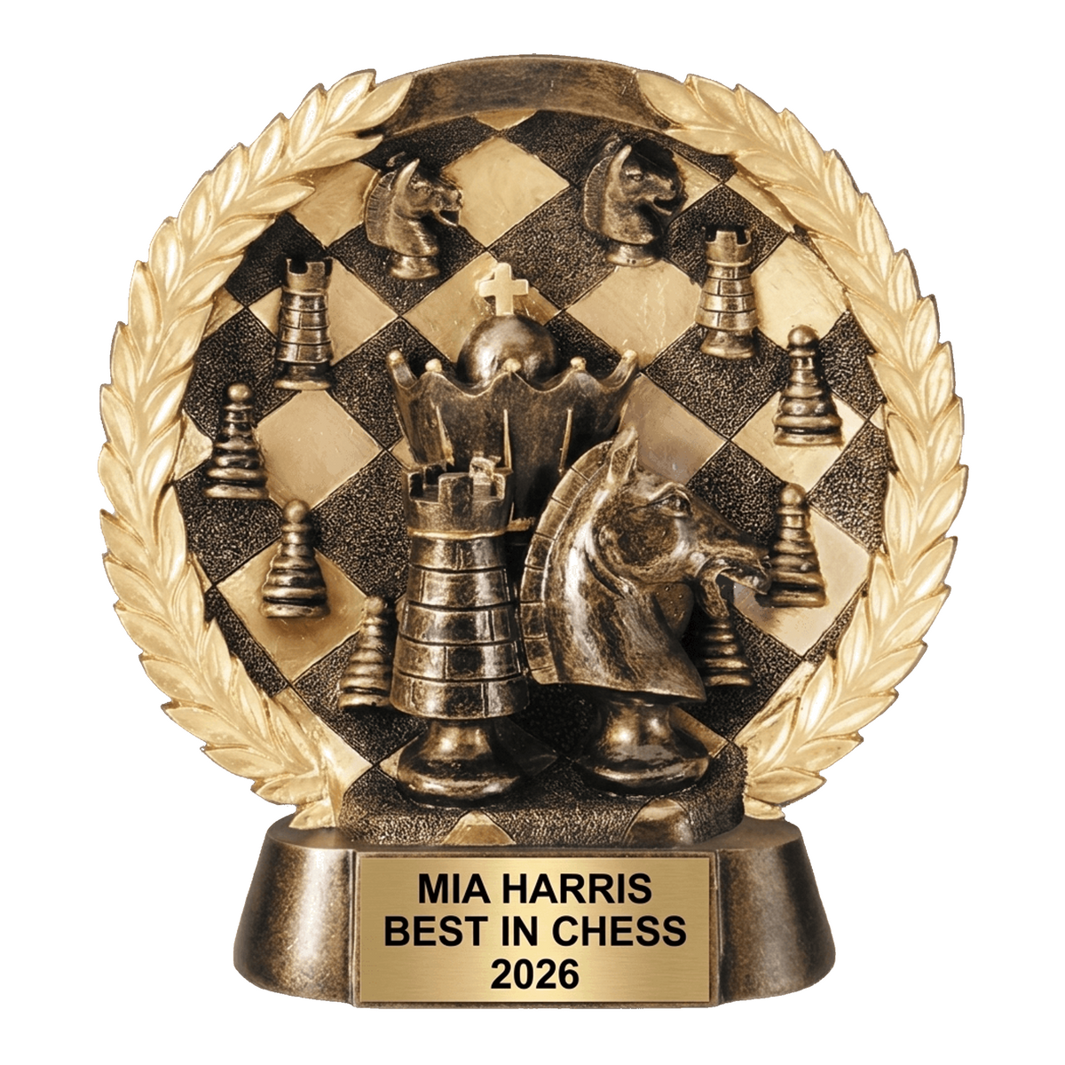 Chess Trophy Award | Personalized | Custom Engraved | Chess Tournament Award | Chess Champion Trophy | Personalized Chess Gift